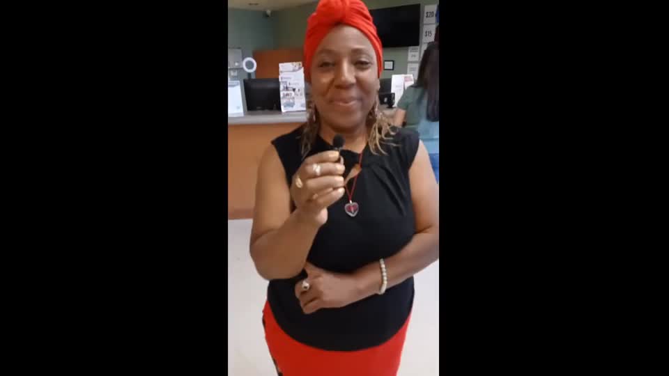 Still image out of testimonial from LaToria Kern