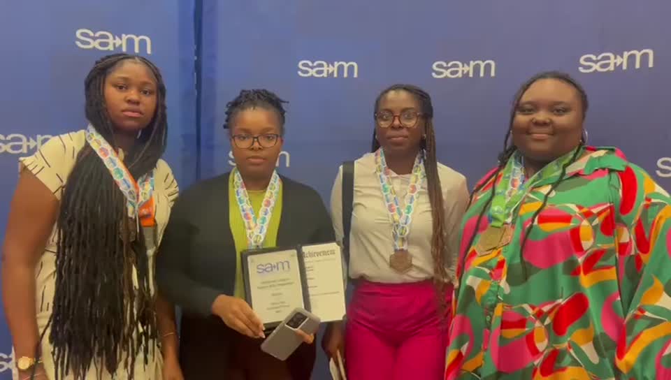 Still image out of testimonial from Winning Team Spring Hill College at SAM