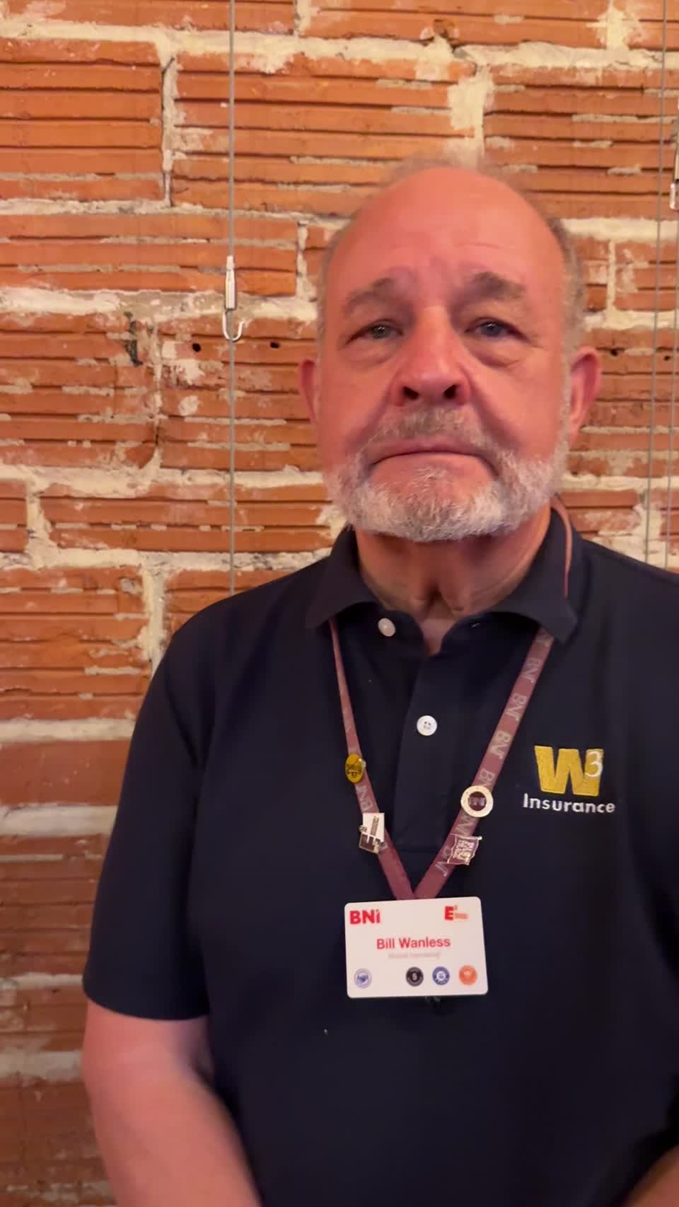 Still image out of testimonial from Bill Wanless