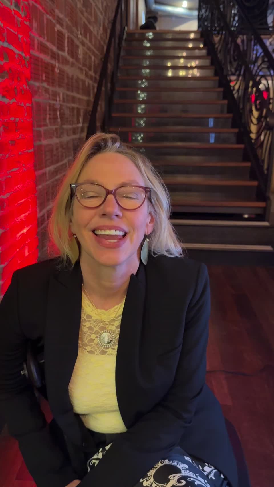 Still image out of testimonial from Jamie Moore Marcario